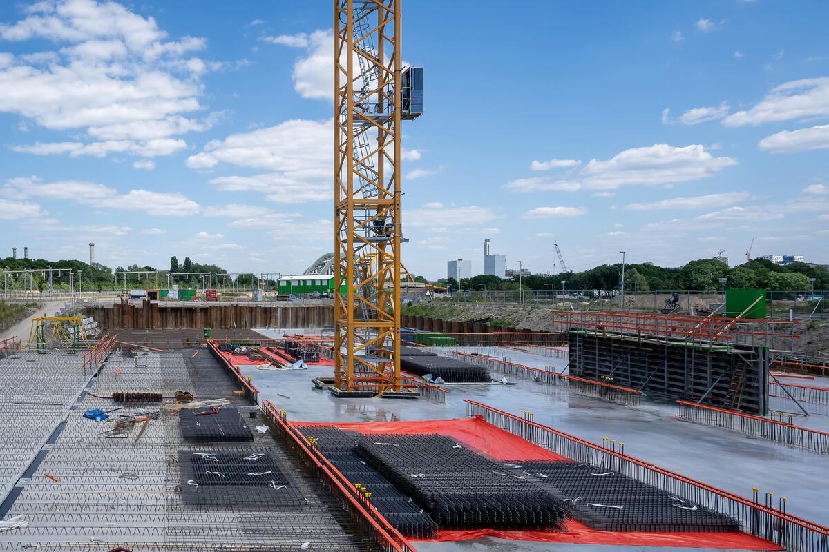 Industrial rebar work